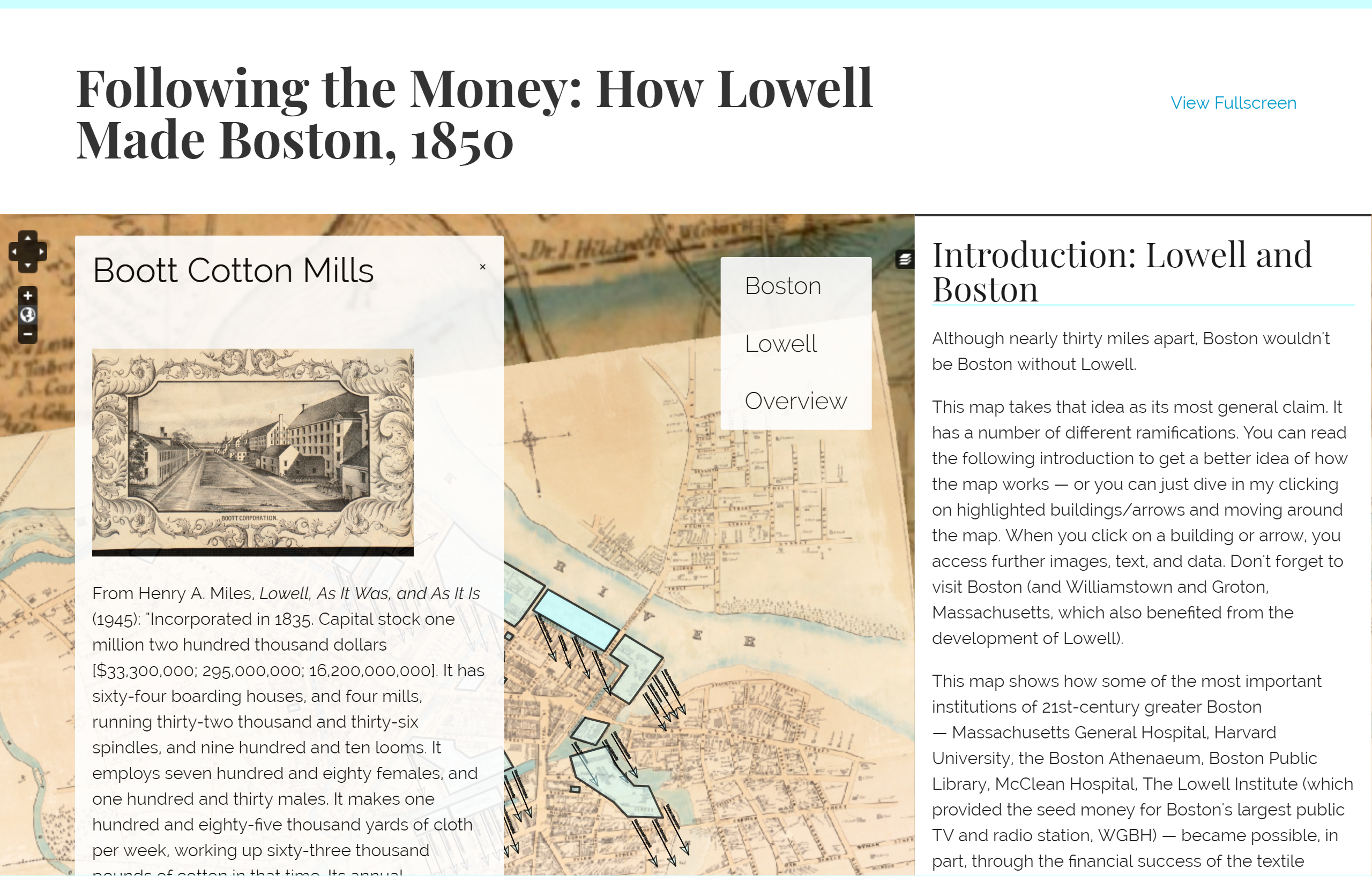 Mapping Lowell exhibit - item focus