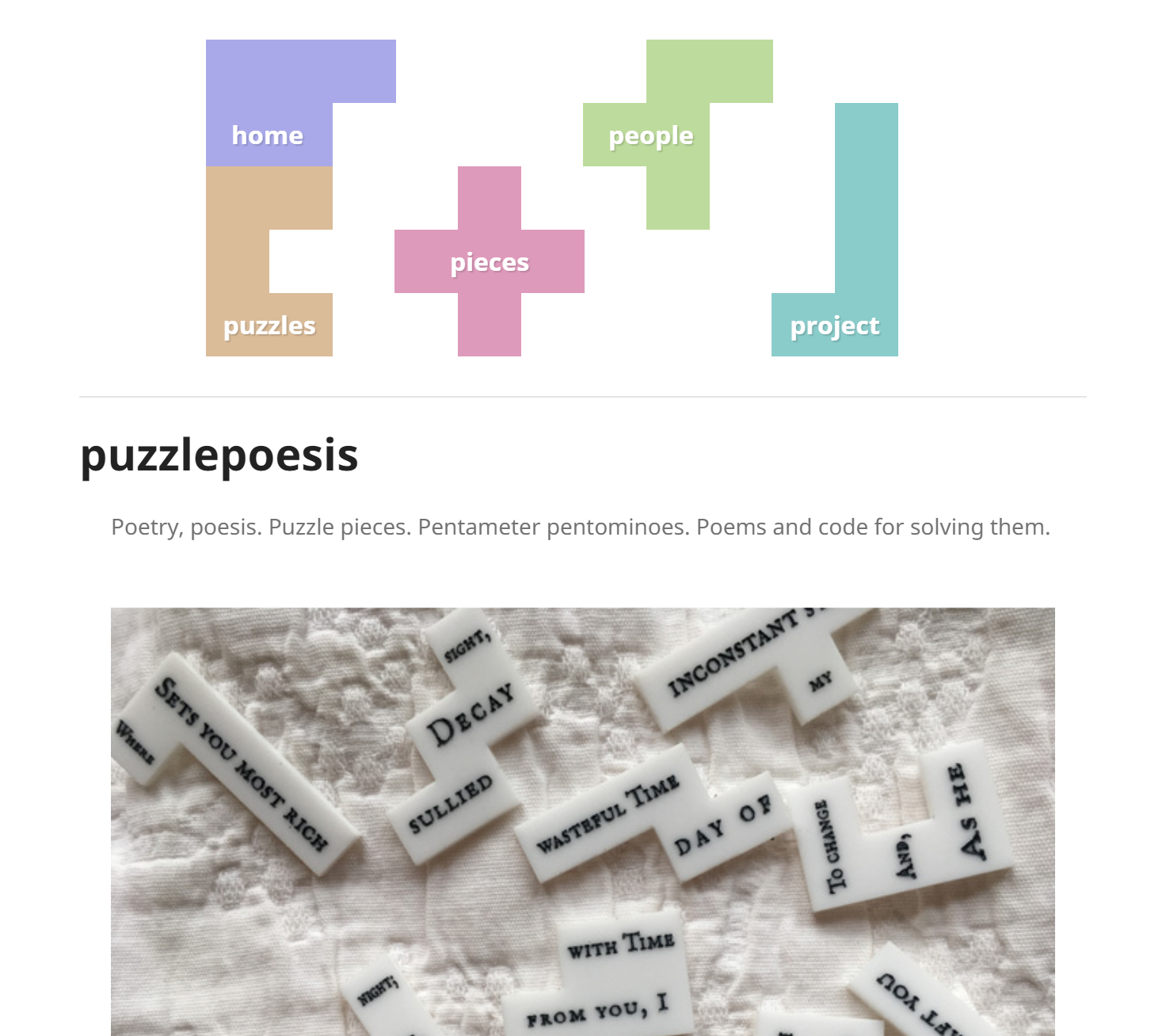 Puzzle Poesis medium menu