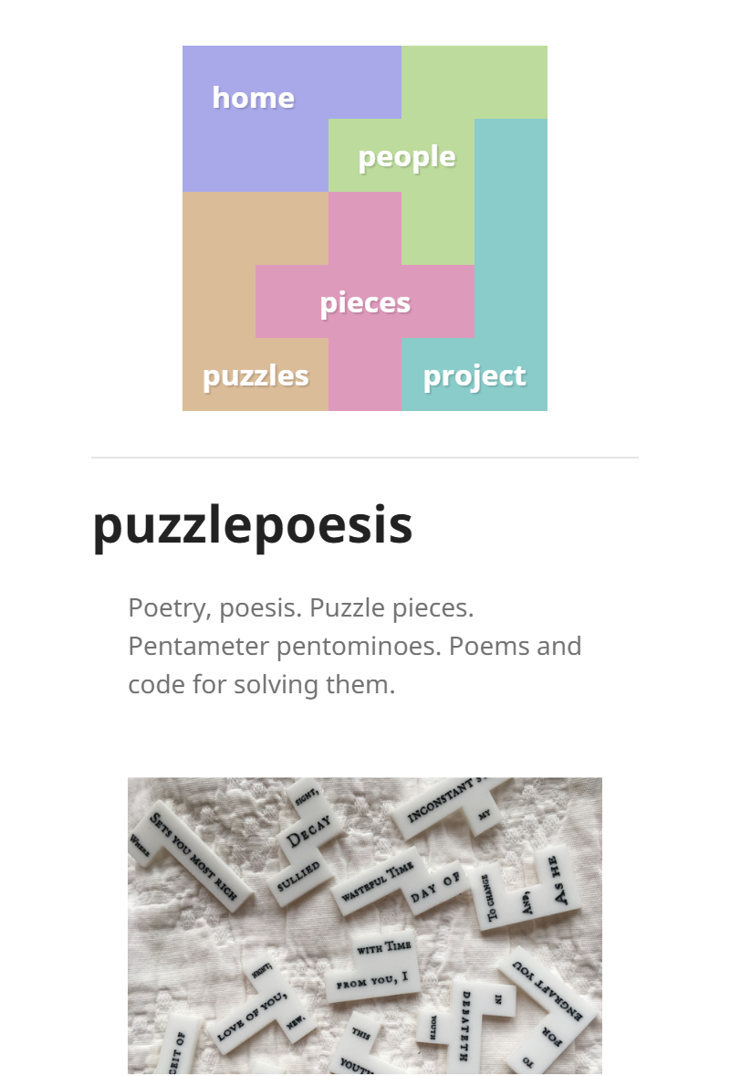 Puzzle Poesis small menu