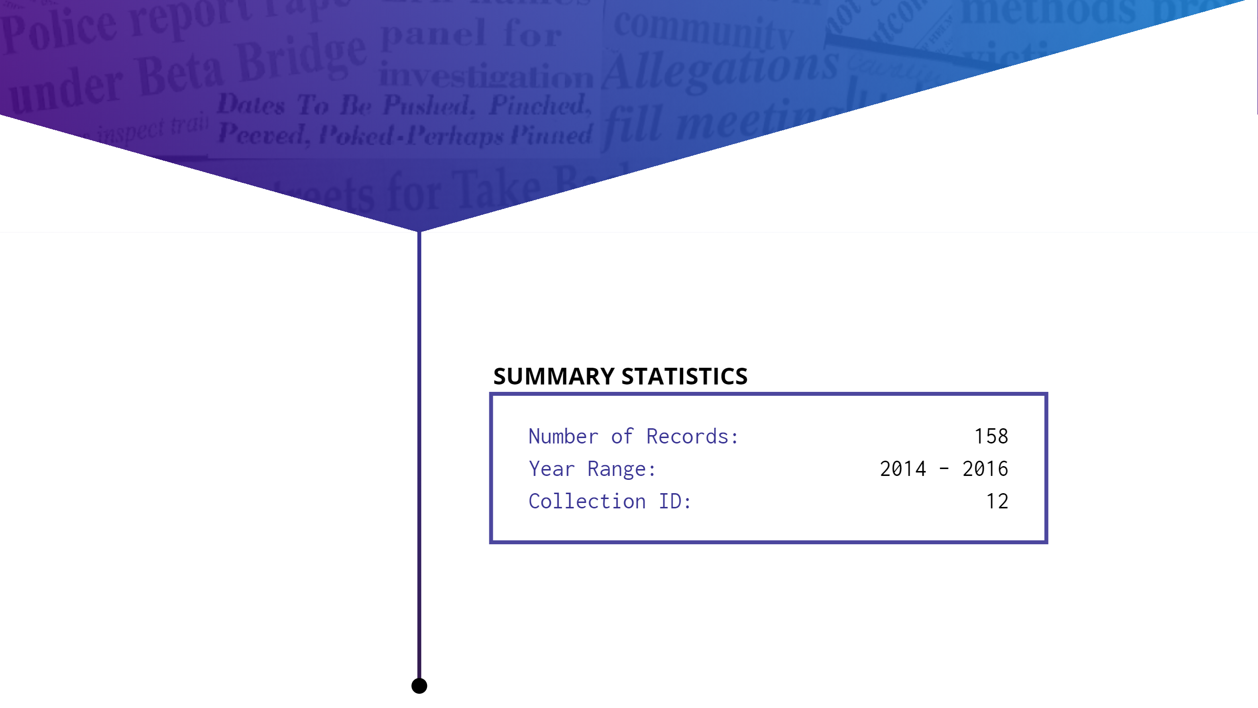 TBTA collection - statistics section